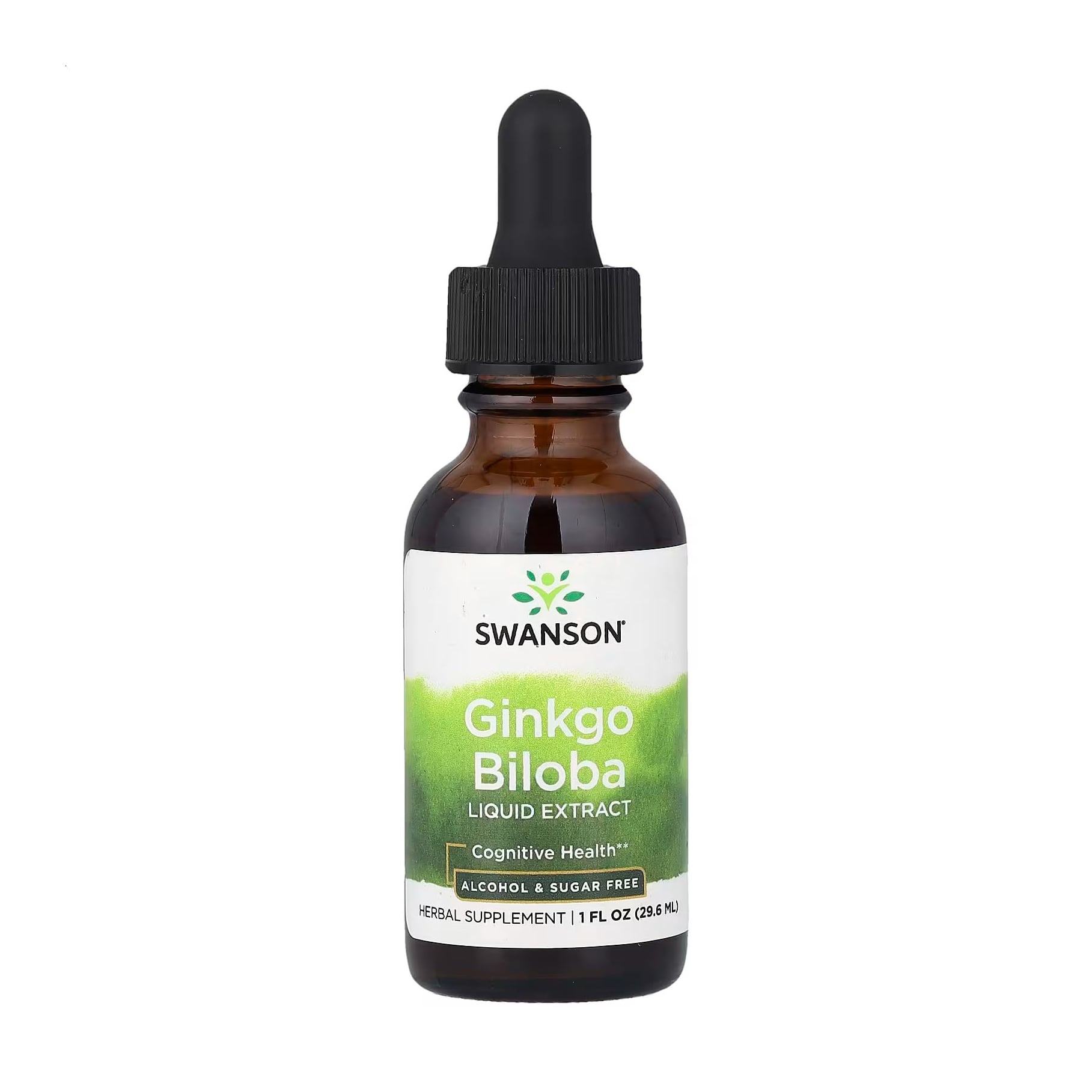 Екстракт гінкго білоба Swanson Ginkgo Biloba Liquid Extract, в рідині, 29.6 мл