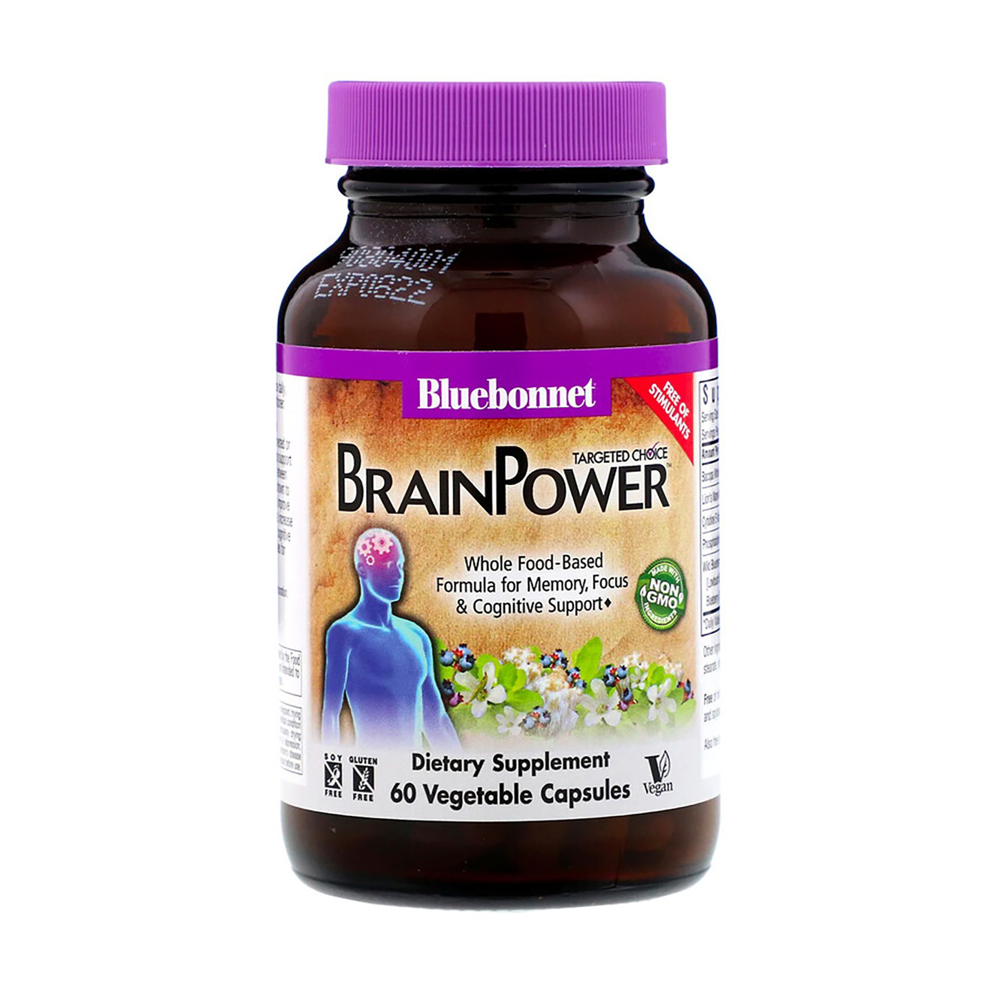 Комплекс підтримки роботи мозку Bluebonnet Nutrition Targeted Choice Brain Power, 60 рослинних капсул