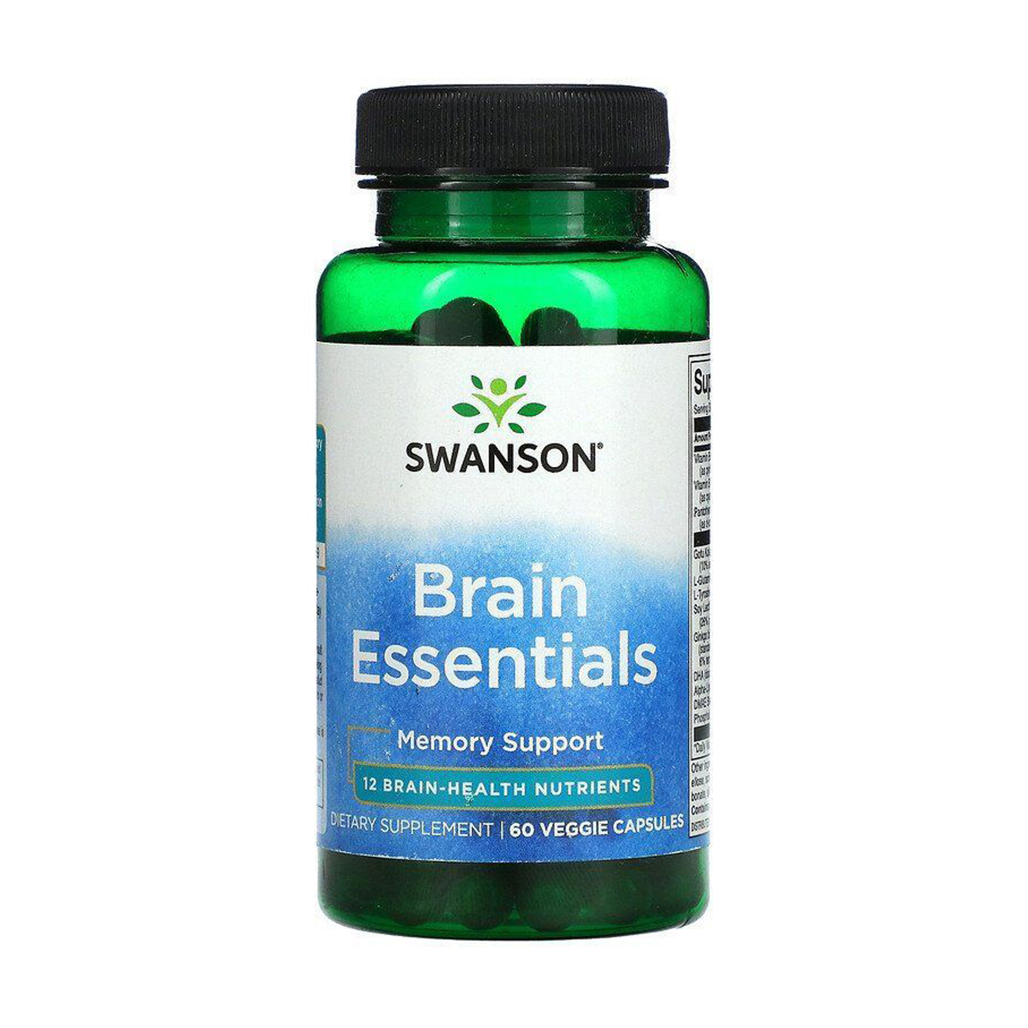 Підтримка пам'яті Swanson Brain Essentials, 60 вегетаріанських капсул